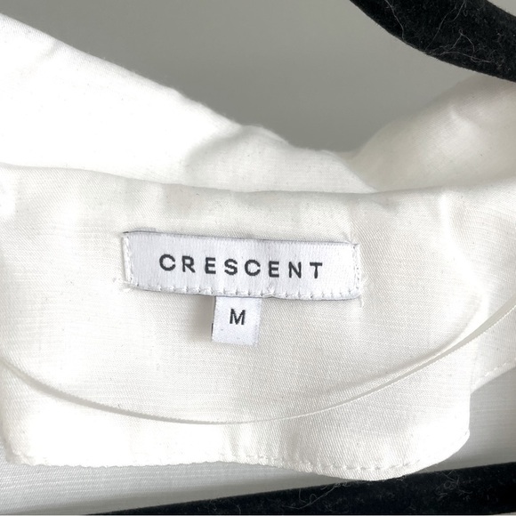 Crescent White Balloon Sleeve Button Up Blouse Size M - Picture 2 of 4